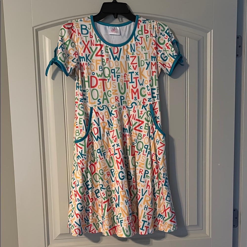Alphabet Print Kids Dress